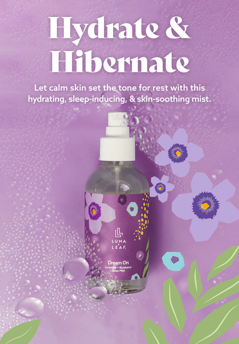 Dream On sleep mist, lavender and blueberry facial mist