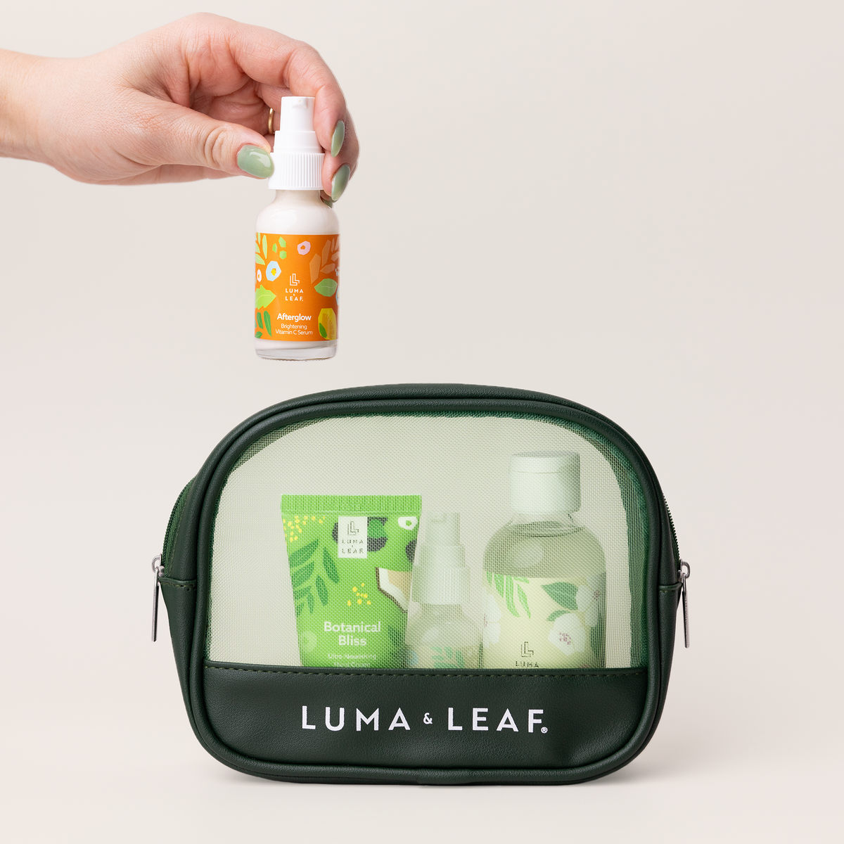Luma & Leaf On the Glow makeup bag