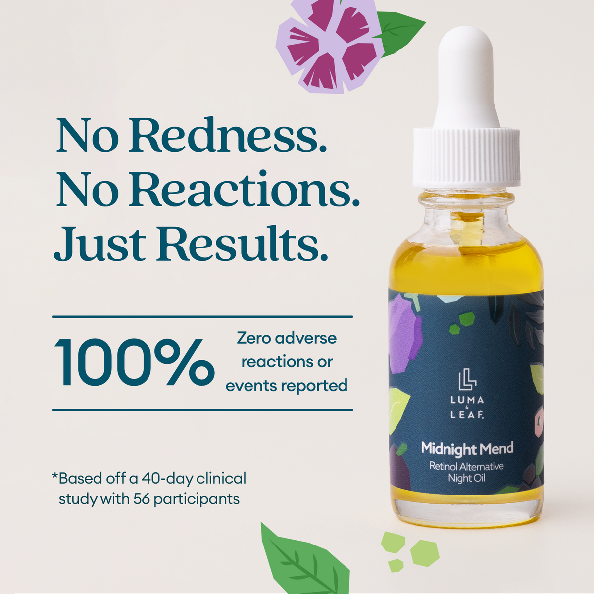 Midnight Mend night oil for the look of fine lines and firmness
