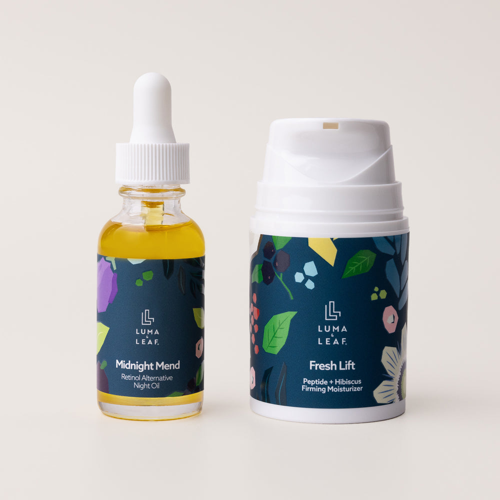 Luma & Leaf Radiance Renewal firming skincare duo