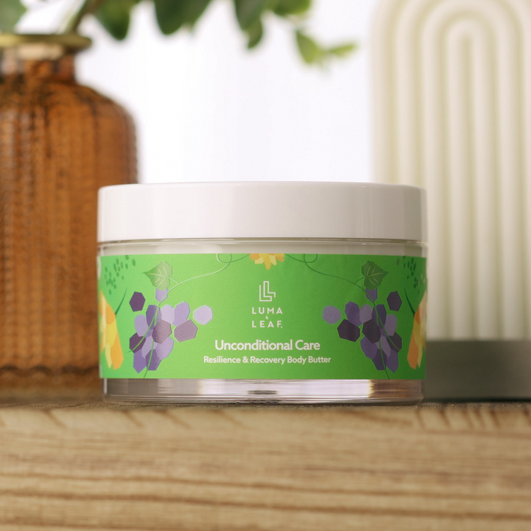 Unconditional Care body butter with shea butter and grapeseed oil