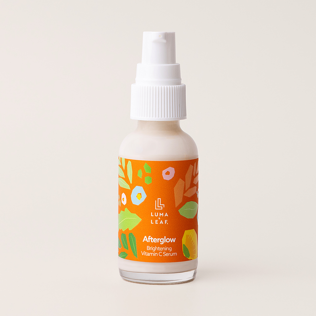Luma & Leaf Afterglow Hydrating Vitamin C Serum, pump bottle