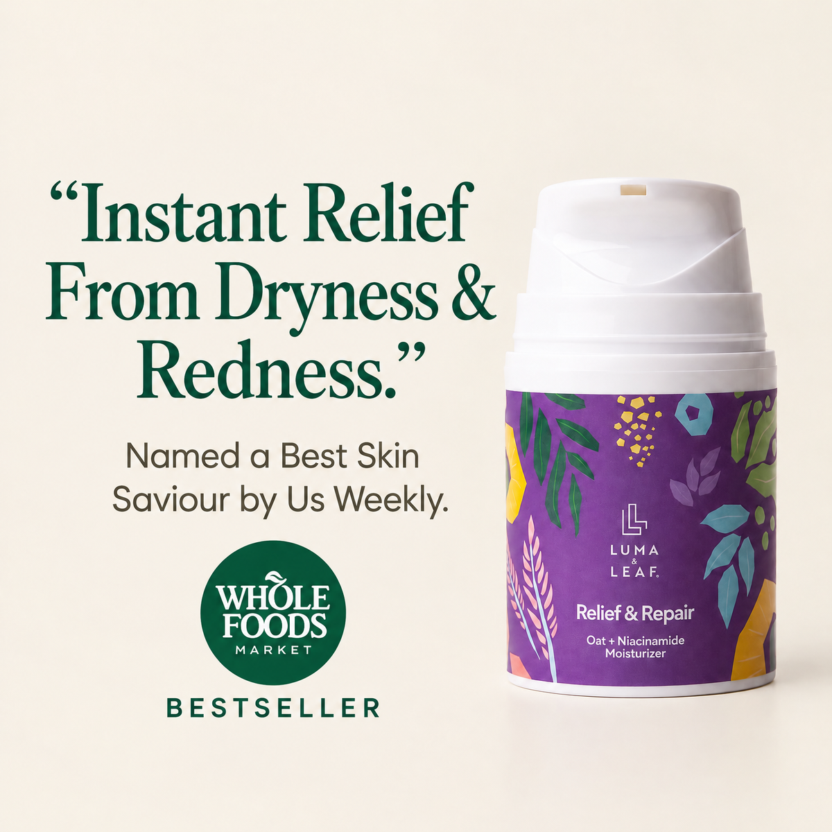 Relief and Repair moisturizer for dry, sensitive skin, customer results graphic